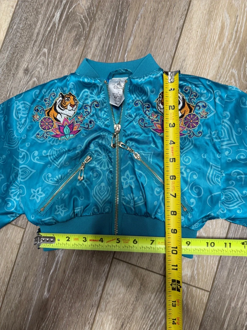 NWOT Girls Teal Princess Jacket with Printed Character 2